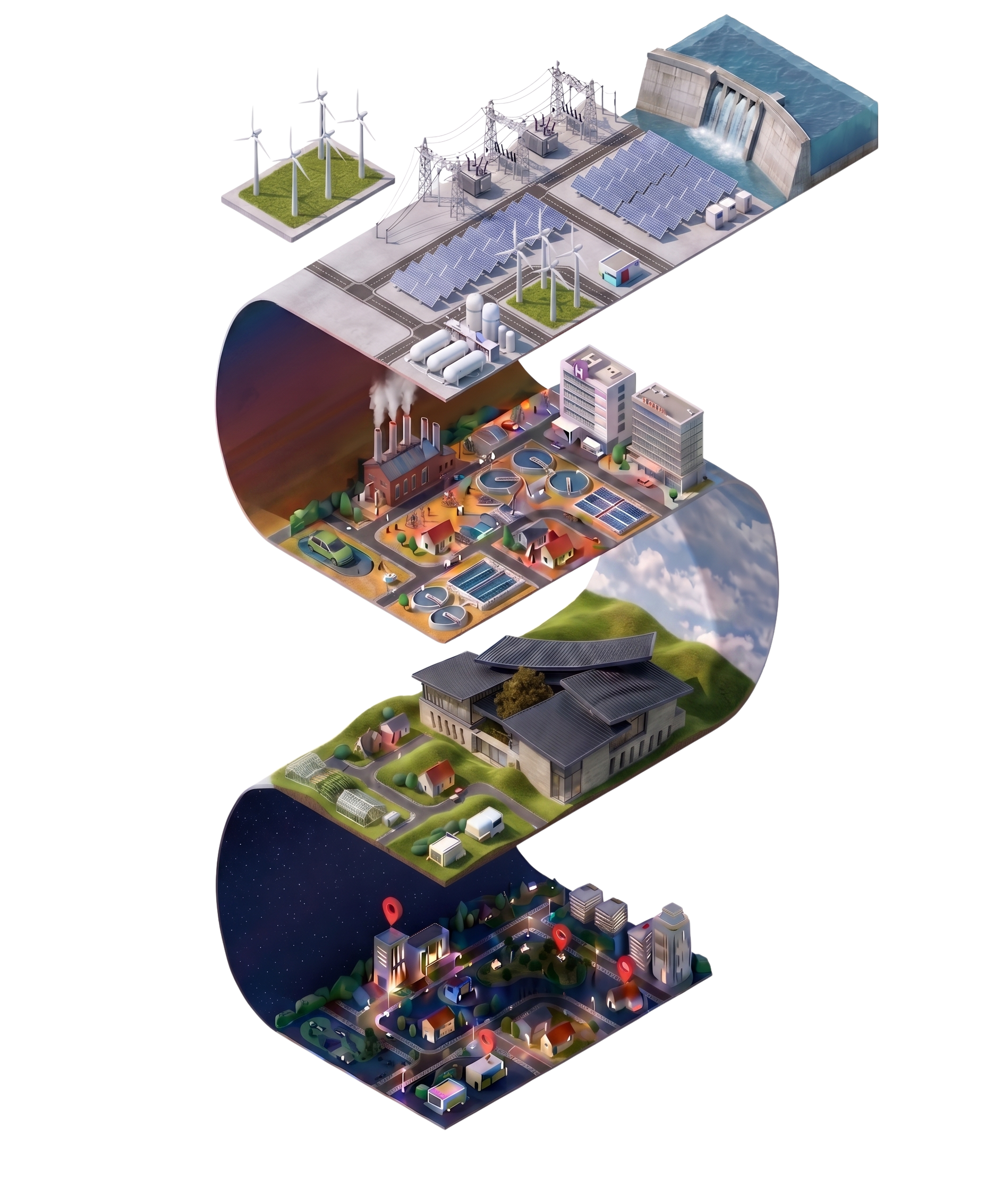 S-section cross-section, integrated facility